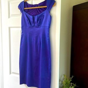 Purple well fitted zip up back worn once